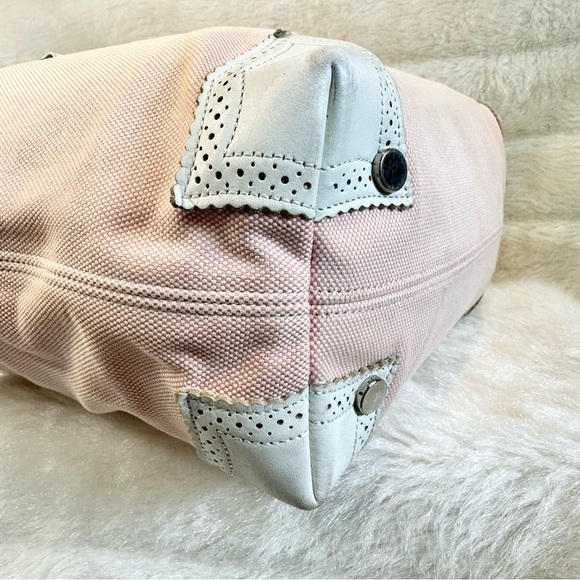 BURBERRY BLUE LABEL LIMITED CANVAS DIE CUT LEATHER TOTE - Picture 13 of 17